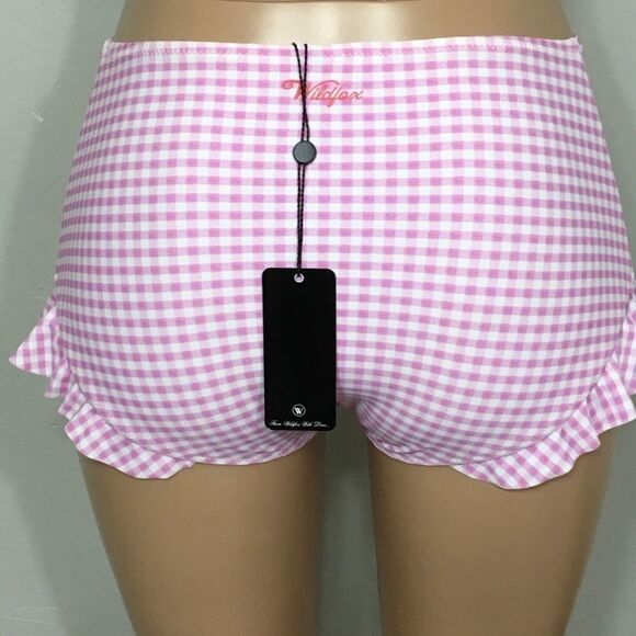 New. WILDFOX Gingham Frill bikini bottom. NWT - Picture 3 of 8